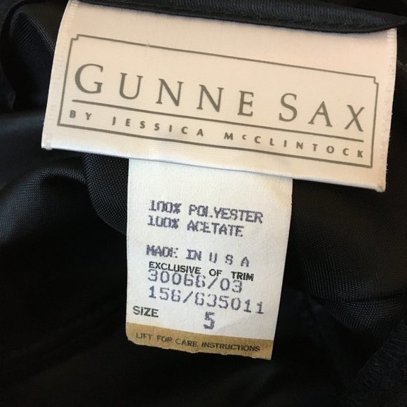 Vintage Gunne Sax dress Small Black 1980's-1990's - Picture 7 of 7